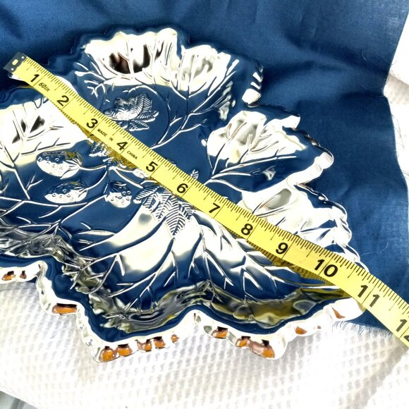 Sterling Craft Leaf Trays Vintage Set of 4 Made in Hong Kong - Picture 11 of 12